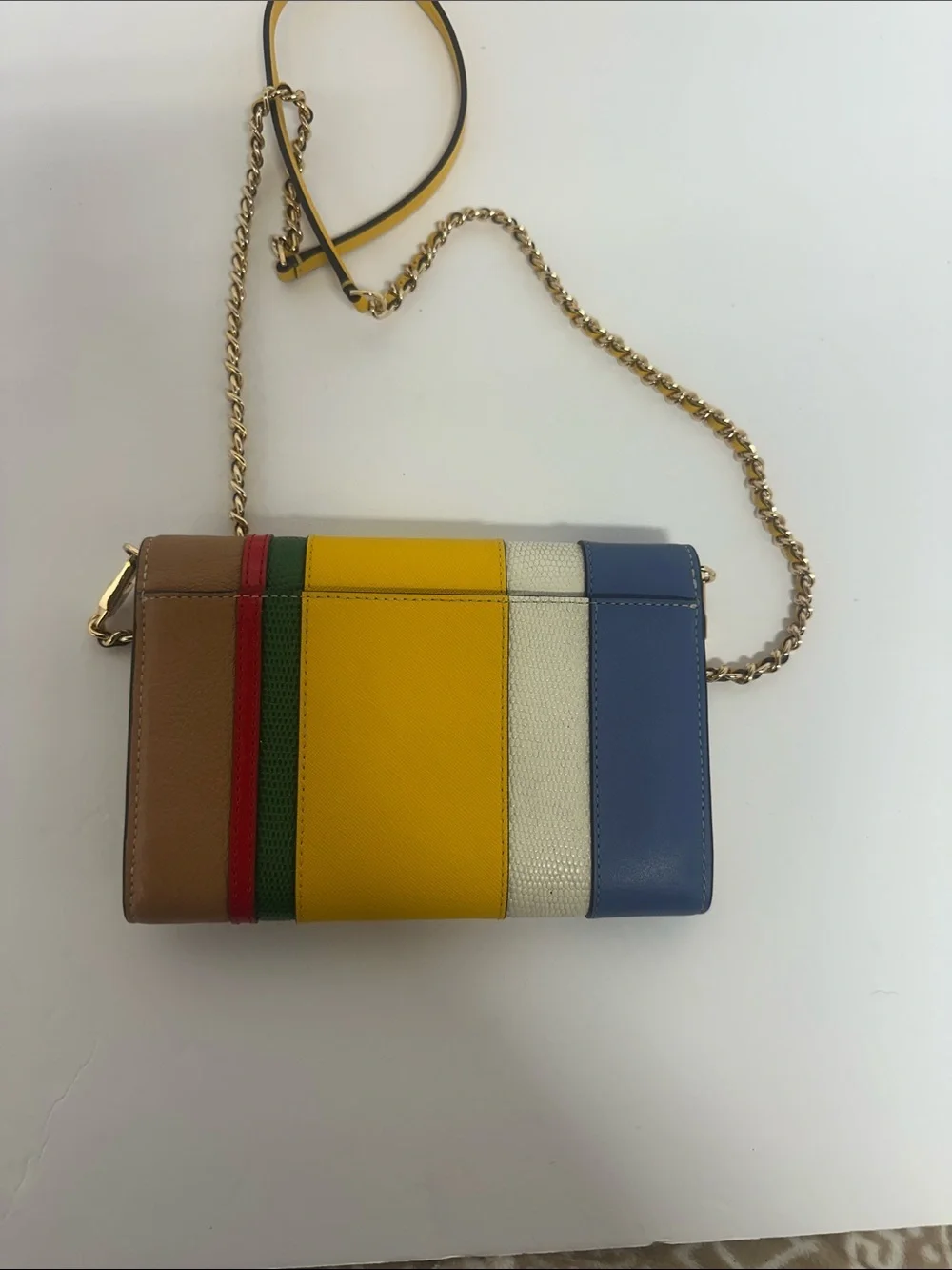 Tory Burch Robinson Ballon Stripe Convertible Shoulder Bag MSRP 498